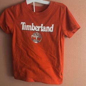 Timberland Orange Crew Neck Tee Short Sleeve